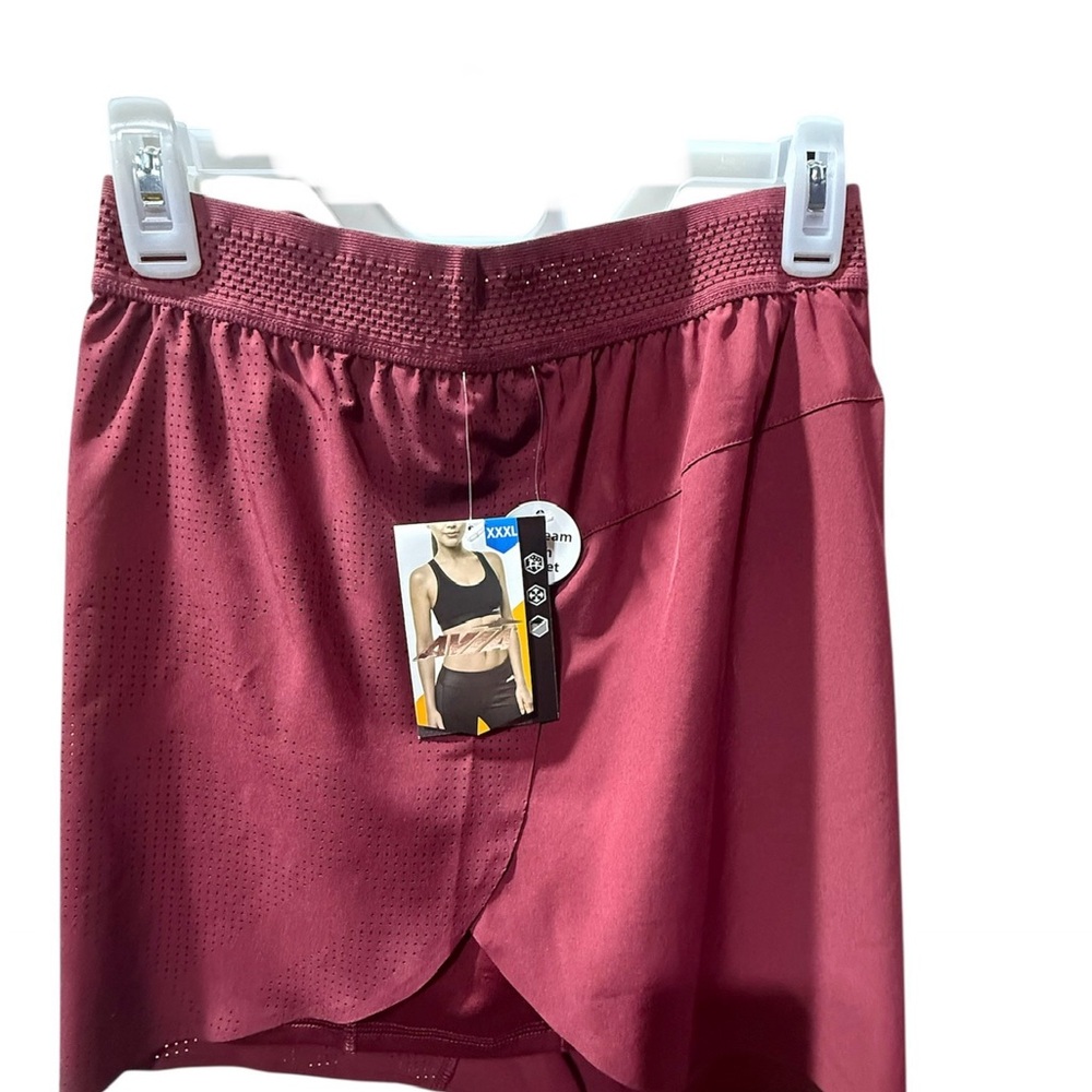 Avia Women's Athletic Shorts with bike liner, XXXL RED